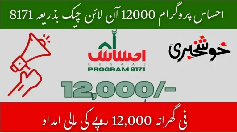 Ehsaas Program 12000 Online Check via 8171
