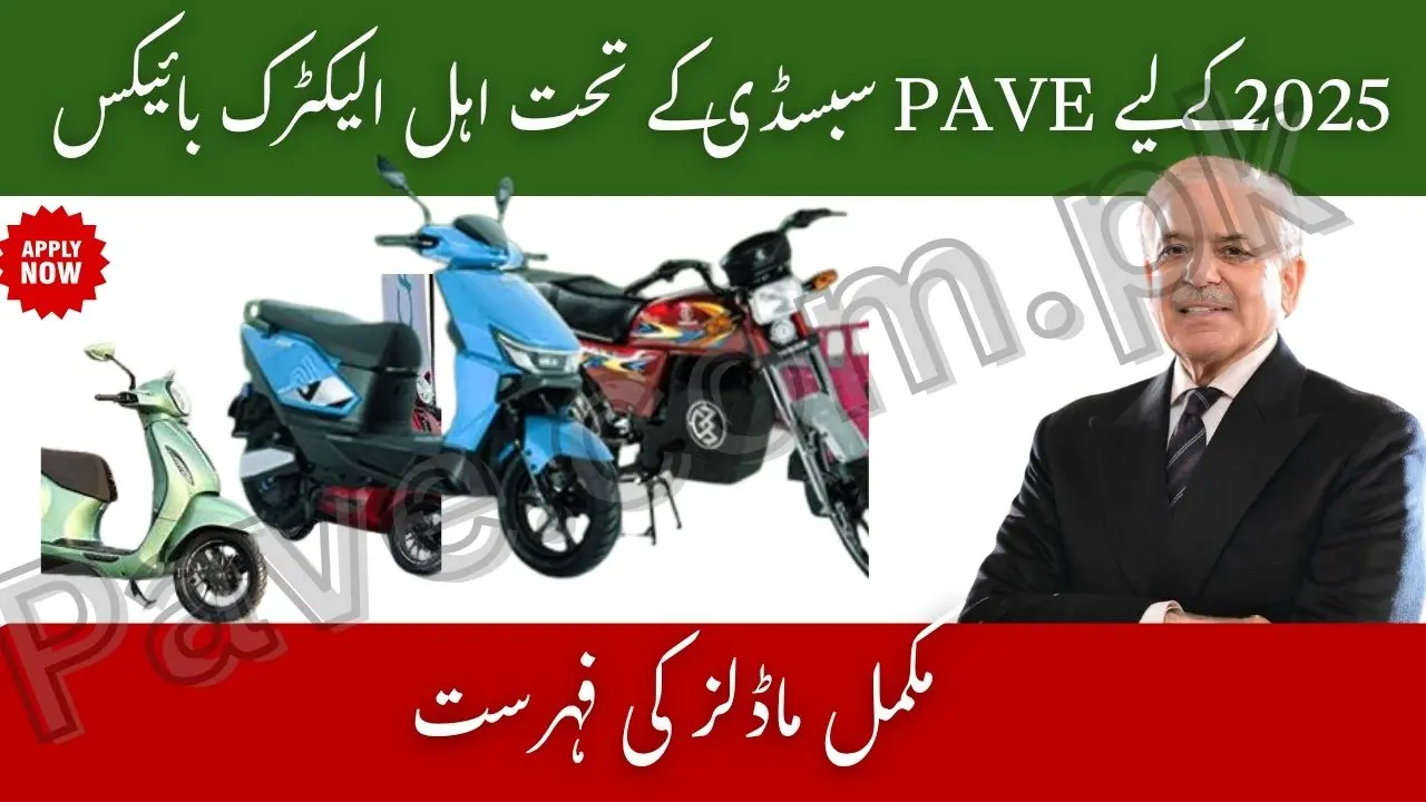 Electric Bikes Eligible PAVE Subsidy 2025