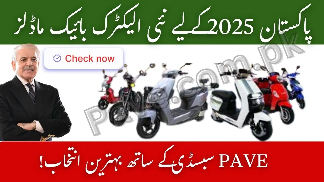 New Electric Bike Models in Pakistan December 2025 – PAVE Subsidy Available 1 New Electric Bike Models in Pakistan 2025 – PAVE Subsidy Available