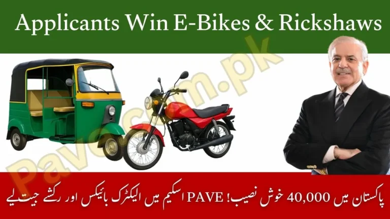 40000 Applicants Win E-Bikes and Rickshaws in First PAVE Scheme E-Balloting