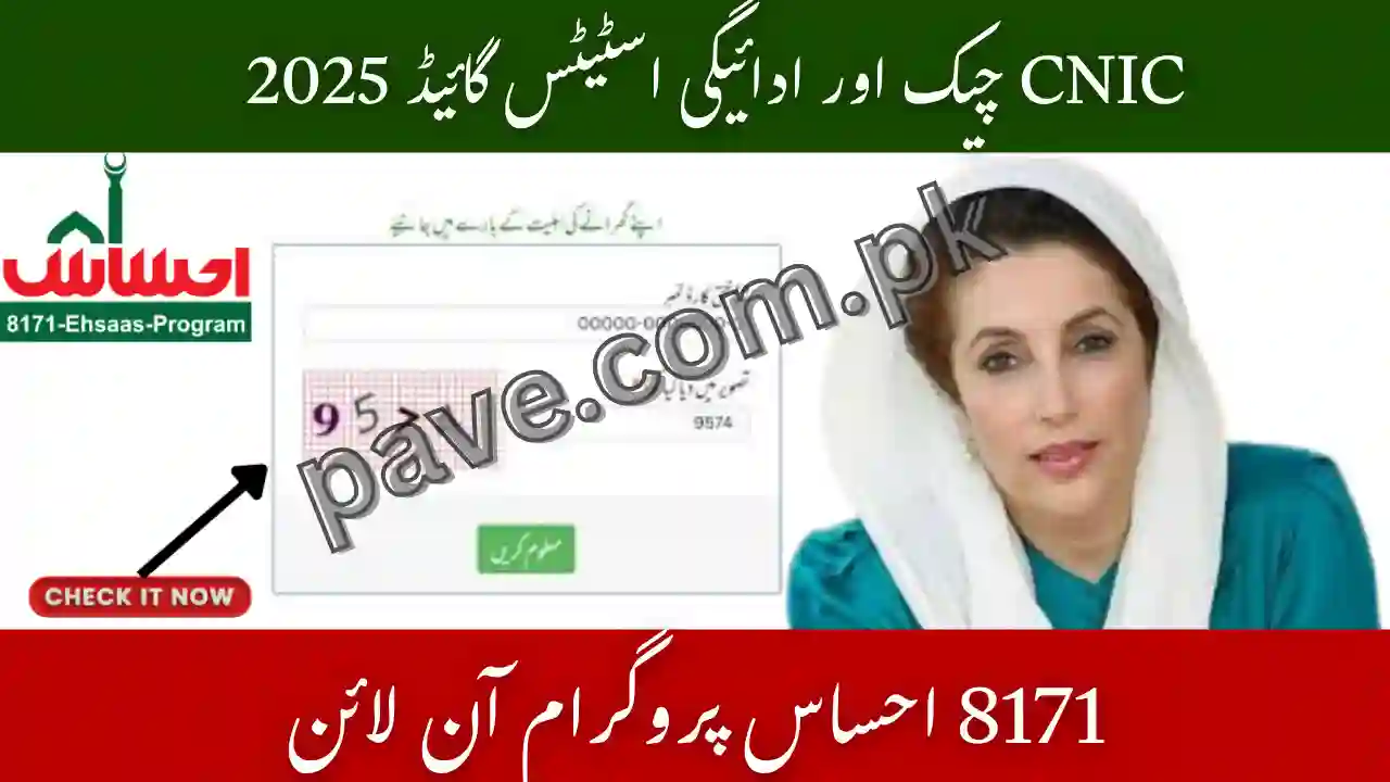 8171 Ehsaas Program Check CNIC Online Web Portal Guide 1