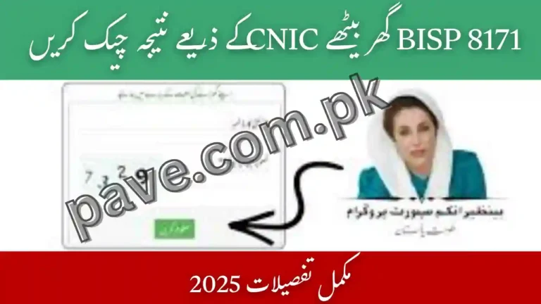 BISP 8171 Result Through CNIC Sitting At Home: Complete Details 2025 1 BISP 8171 Result Through CNIC Sitting At Home