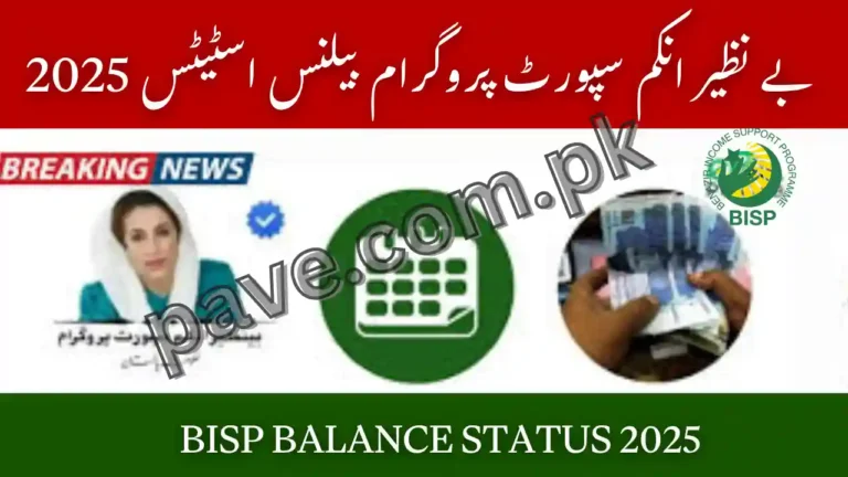 BISP Balance Status 2025 – How to Check October Payment Via CNIC 7 BISP Balance Status 2025