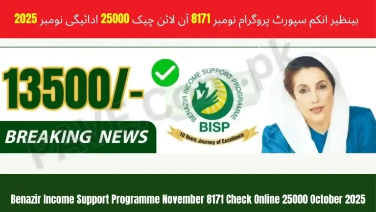 Benazir Income Support Programme November