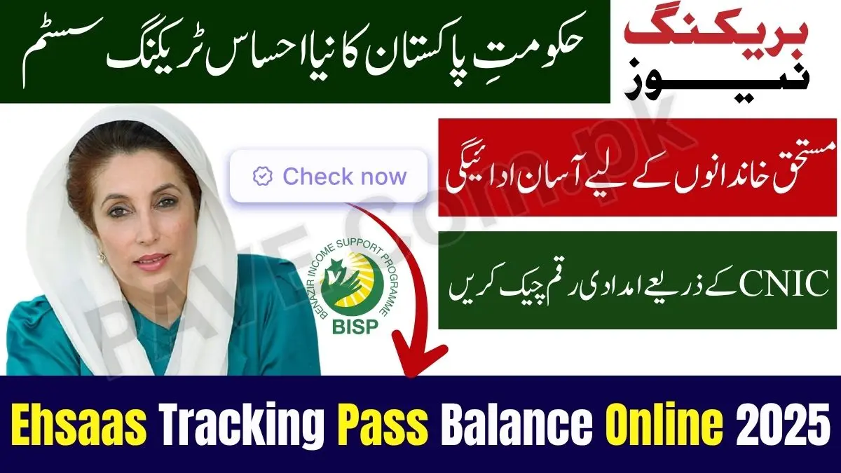 Check Ehsaas Tracking Pass Gov PK Balance Online 2025