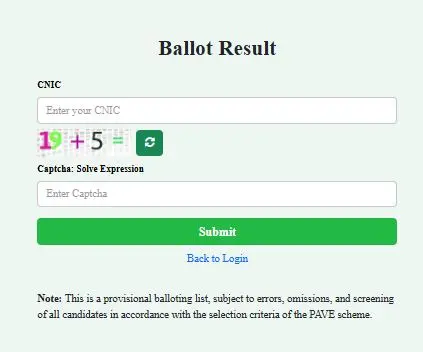 PAVE Balloting Result Waiting List 2025 – Check Your Name & Next Steps 6 Check PAVE Balloting Status Online