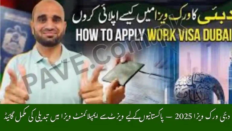 Dubai Work Visa 2025 – Visit to Employment Visa Conversion Guide for Pakistanis 9 Dubai Work Visa 2025