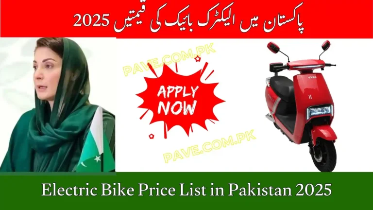 Electric Bike Price List in Pakistan 2025