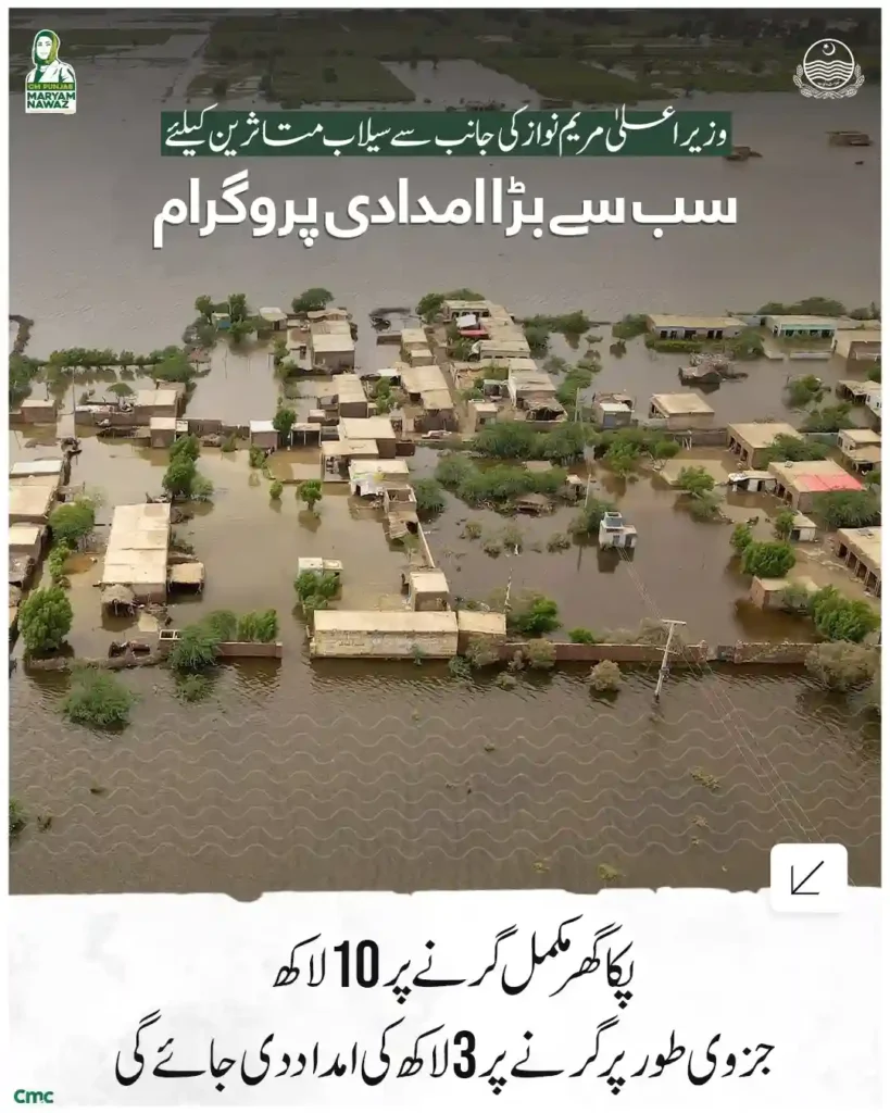 Breaking News! Flood Relief Cheques Distribution Starts from 28 October – CM Maryam Nawaz Launches Major Aid Program 6 Flood Relief Program