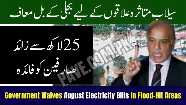 Government Waives August Electricity Bills in Flood-Hit Areas — 2.5 Million Consumers Get Relief 4 Government Waives August Electricity Bills in Flood-Hit Areas