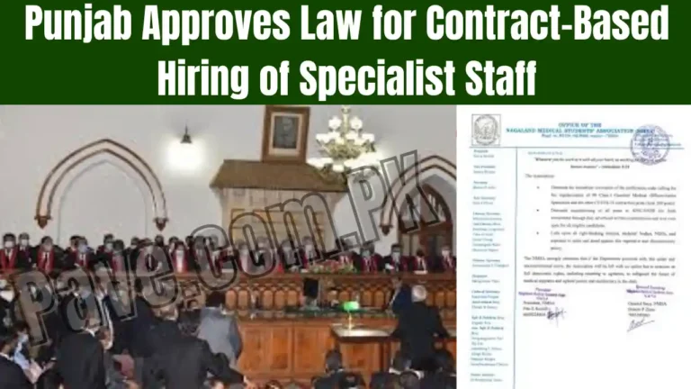 Latest Updates: Punjab Approves Law for Contract-Based Hiring of Specialist Staff 5 Punjab Approves Law for Contract-Based Hiring of Specialist Staff