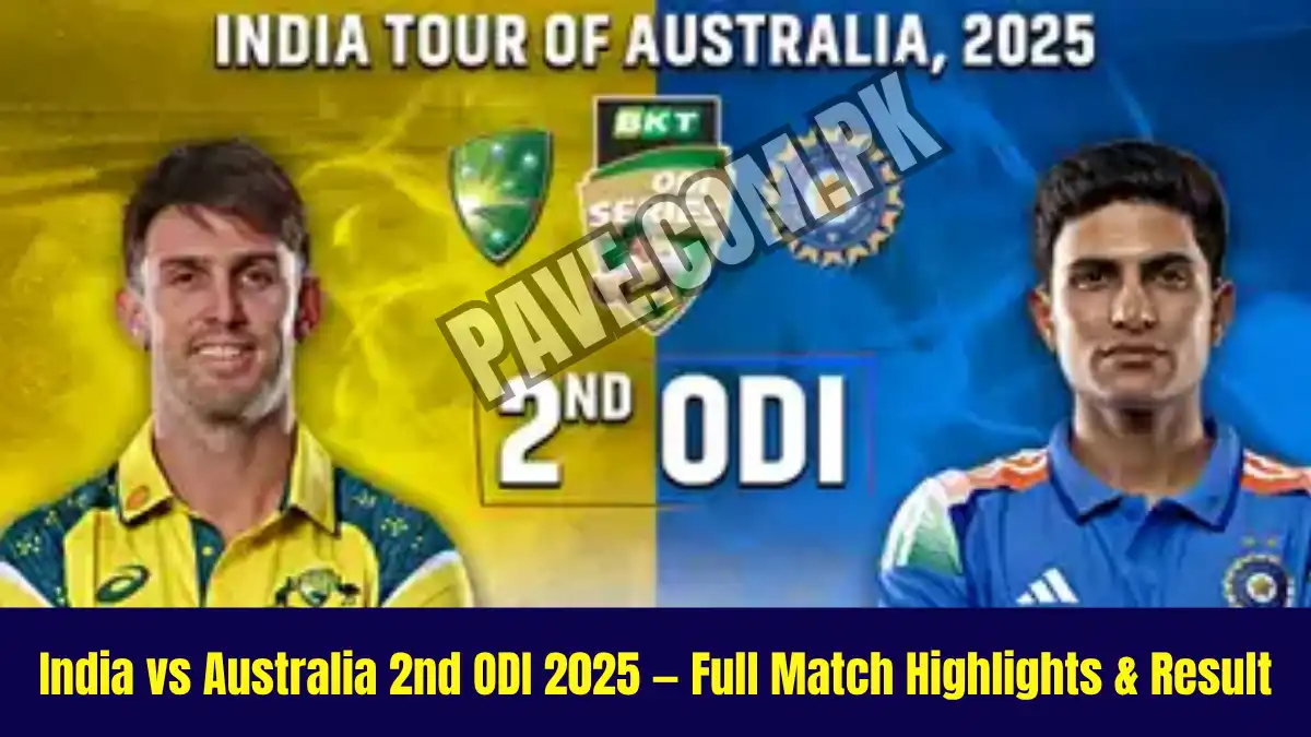India vs Australia 2nd ODI 2025