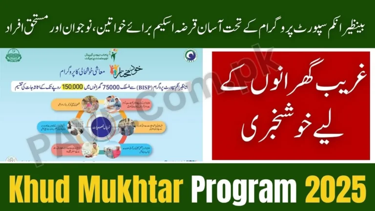 Khud Mukhtar Program 2025 – Apply Now for Rs. 1.5 Lakh Interest-Free Loan under BISP Scheme 5 Khud Mukhtar Program 2025