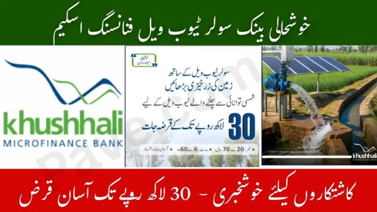 Khushhali Bank Offers Rs 30 Lakh Solar Tube Well Loans 2025