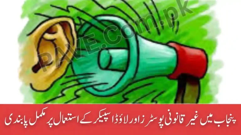 Complete Ban Imposed on Posters and Loudspeaker Violations in Punjab 5 Loudspeaker Act Punjab