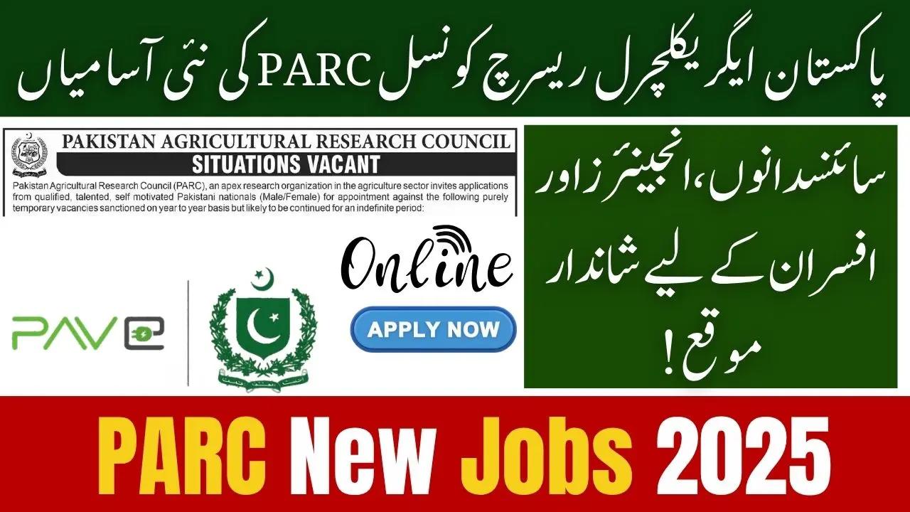 PARC Announces New Jobs 2025 — Apply Online for 100+ Vacancies Across Pakistan 1 PARC Announces New Jobs 2025