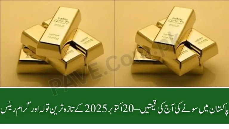 Pakistan Gold Price Today 20 October 2025