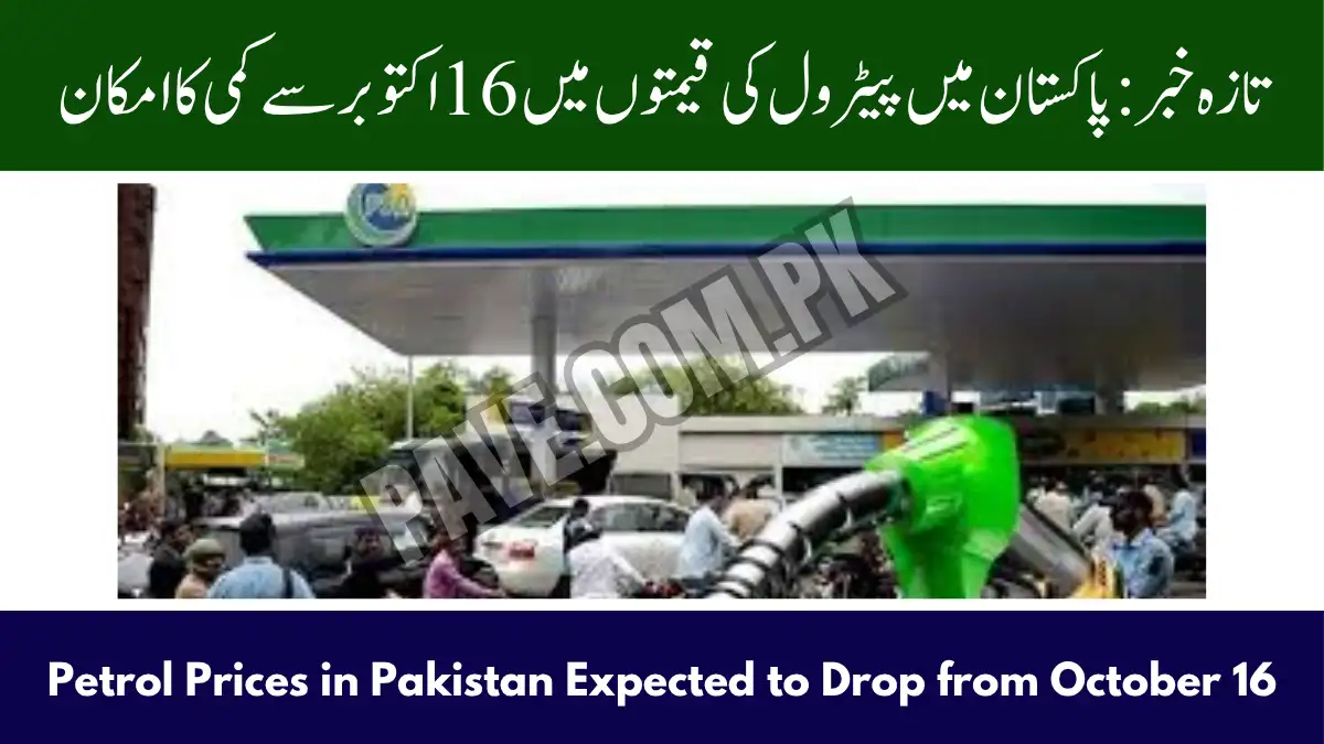 Petrol Prices in Pakistan Expected to Drop from October 16