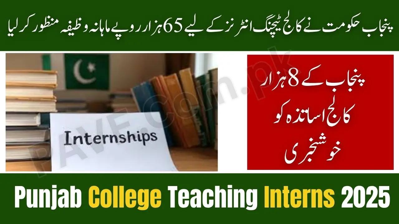 Breaking News: Punjab Announces Rs. 65,000 Monthly Package for College Teaching Interns 1 Punjab Announces Rs. 65,000 Monthly Package for College Teaching Interns