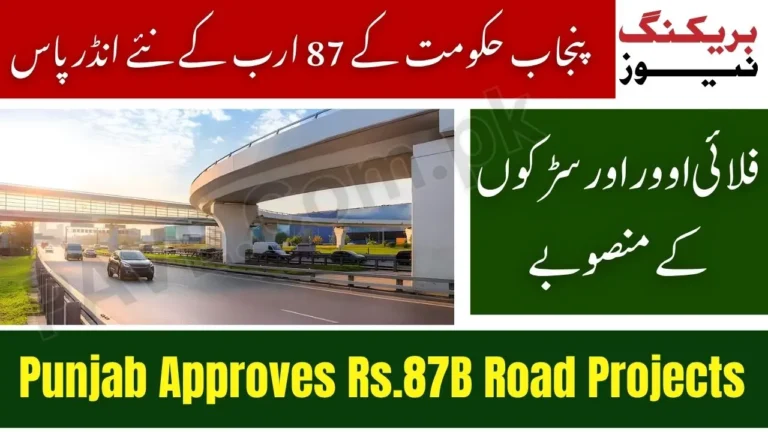 Punjab Govt Approves Rs. 87 Billion Road Infrastructure Plan