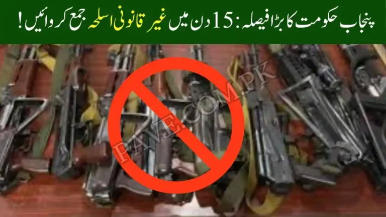 Punjab Govt Orders Surrender of Illegal Weapons Within 15 Days