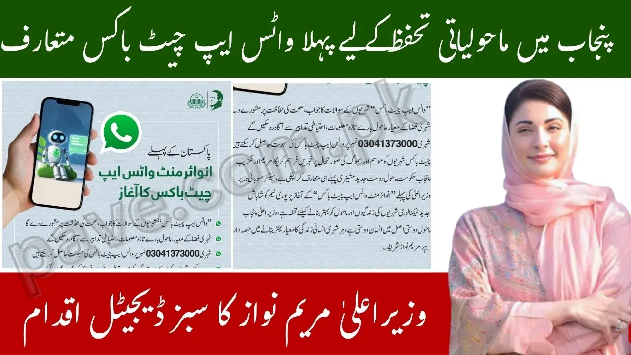 Punjab Launches Pakistan First Environment WhatsApp Chatbox