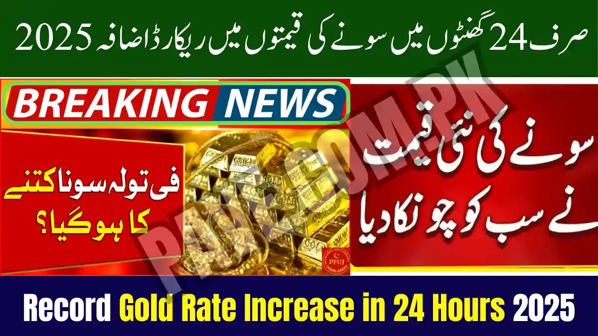 Record Gold Rate Increase in 24 Hours 2025