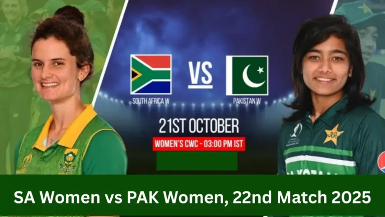 SA Women vs PAK Women, 22nd Match 2025