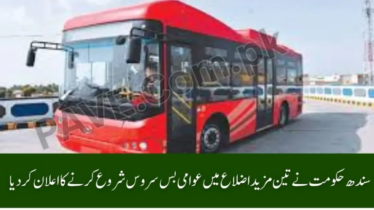 Sindh to Launch People’s Bus Service in Three More Districts