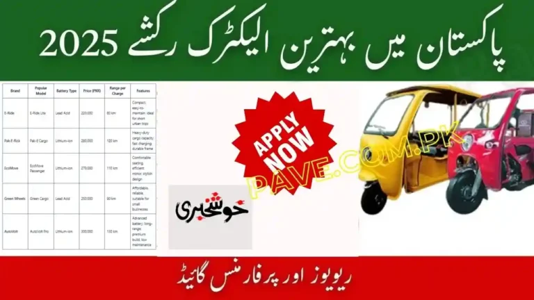 Top 5 Electric Rickshaw Brands in Pakistan – Reviews & Price 2025