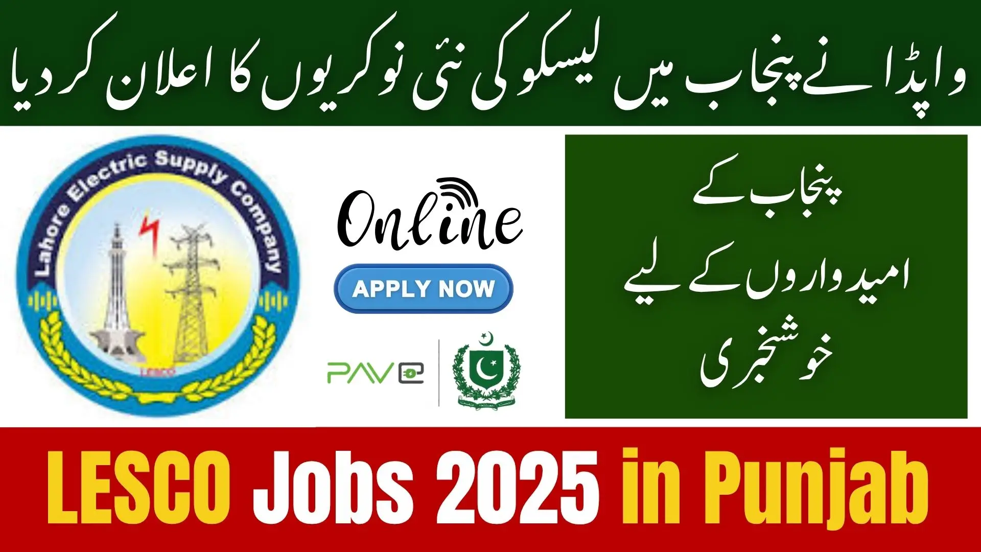 WAPDA Announces New LESCO Jobs 2025 in Punjab