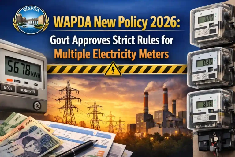 WAPDA New Policy 2026 Govt Approves Strict Rules for Multiple Electricity Meters