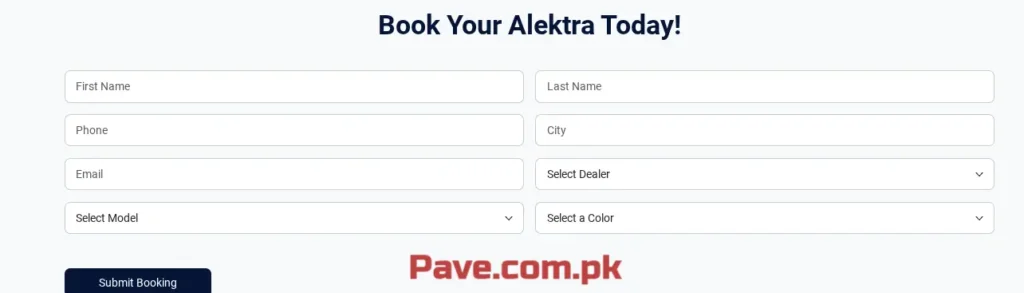Alektra EV Online Booking Starts in Pakistan