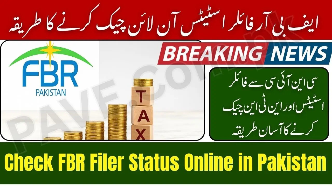 Check FBR Filer Status Online in Pakistan