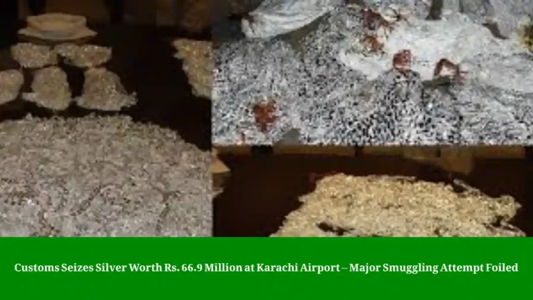 Customs seizes silver at Karachi Airport