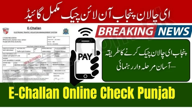 E-Challan Online Check Punjab