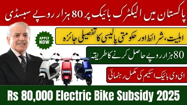 Electric Bike Subsidy Announced in Pakistan