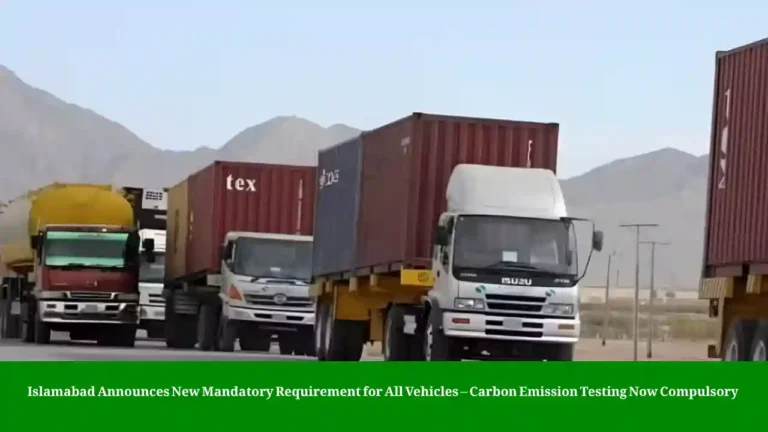 Islamabad New Vehicle Emission Testing Rules 2025