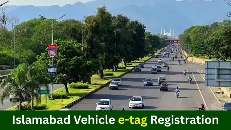 Islamabad vehicle e-tag registration