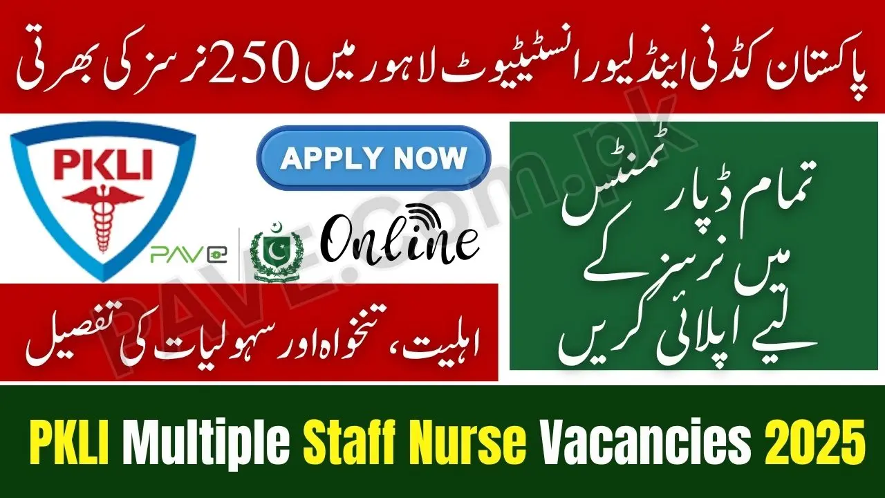 PKLI Announces Multiple Staff Nurse Vacancies 2025