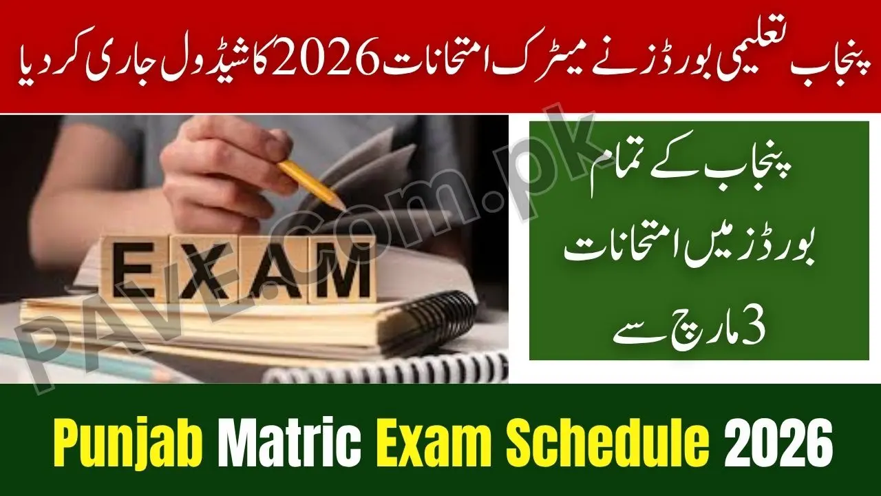 Breaking News: Punjab Announces Matric Exam Schedule 2026 – Class 9 & 10 Exams Start March 3 1 Punjab Announces Matric Exam Schedule 2026