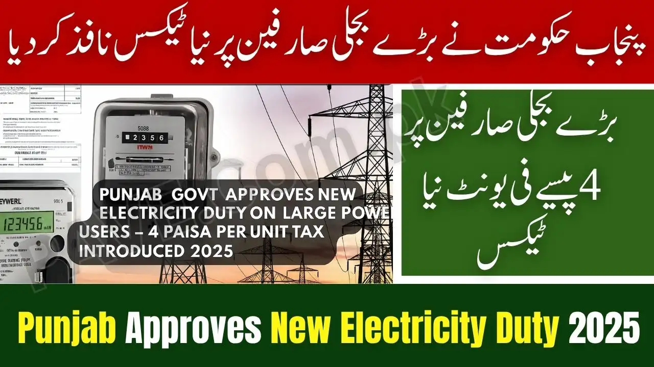 Punjab Govt Approves New Electricity Duty on Large Power Users