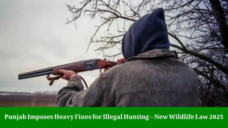 Punjab Imposes Heavy Fines for Illegal Hunting – New Wildlife Law 2025 6 Punjab Wildlife Act 2025