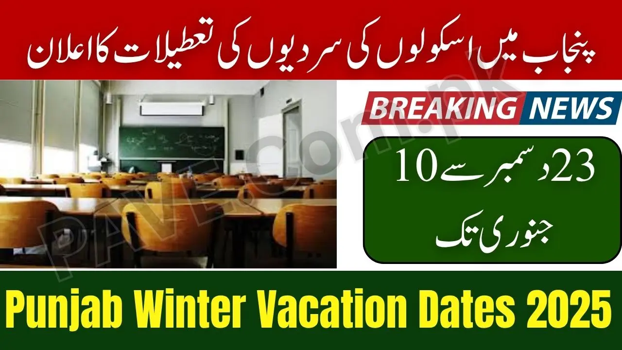 Punjab Winter Vacation Dates 2025