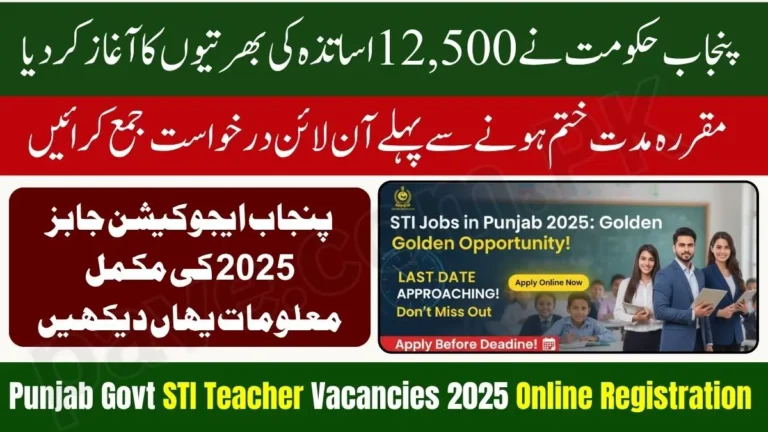 STI Teacher Vacancies 2025
