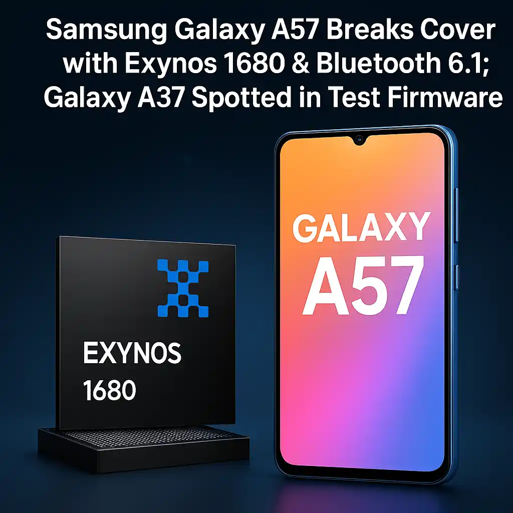 Samsung Galaxy A57 Breaks Cover with Exynos 1680 & Bluetooth 6.1; Galaxy A37 Spotted in Test Firmware 1 Samsung Galaxy A57 Exynos 1680 Galaxy A37 Test Firmware