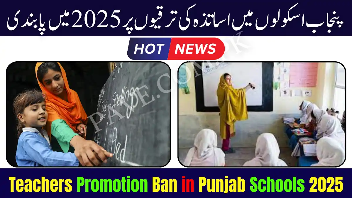 Big Update: Teachers Promotion Ban in Punjab Schools 2025 1 Teachers Promotion Ban in Punjab Schools 2025