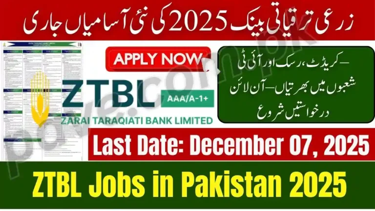 Zarai Taraqiati Bank Limited Announces ZTBL Jobs 2025 – Multiple Officer & AVP Posts Advertised Nationwide 9 ZTBL Jobs 2025