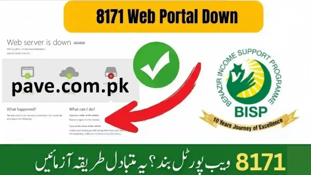 8171 Web Portal Not Working Check BISP Status Offline December Update