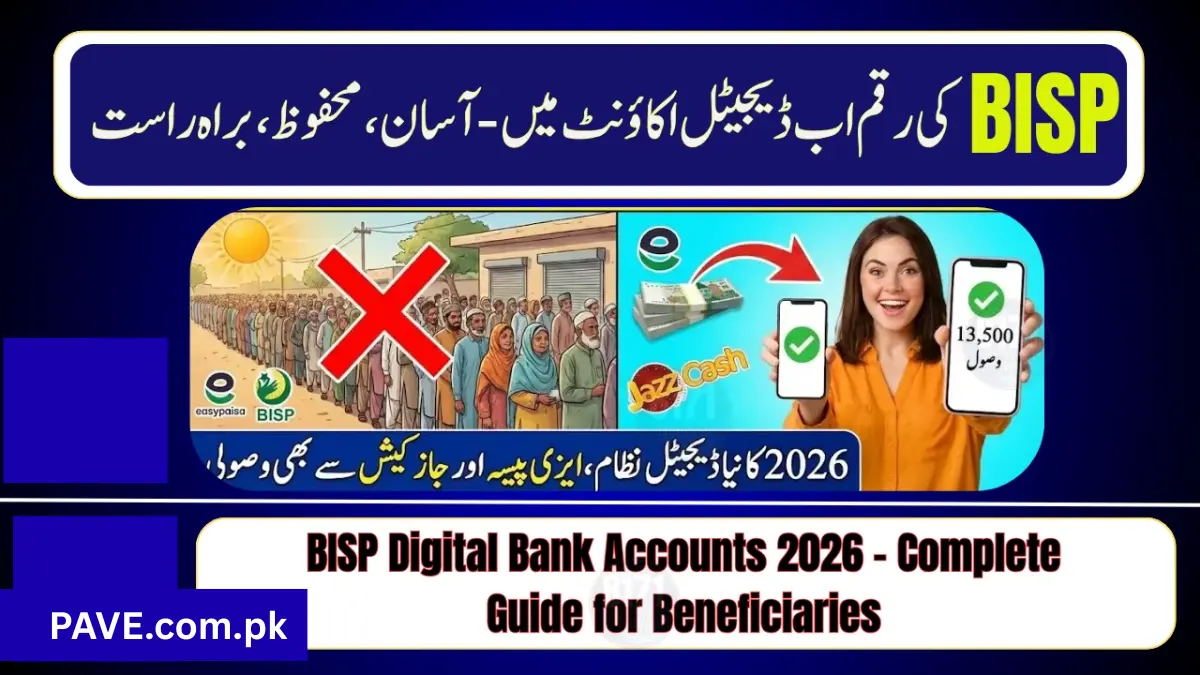 BISP Digital Bank Accounts 2026 – Complete, Authoritative Guide for Beneficiaries
